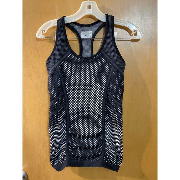 Athleta Fastest Track Ruched Polka Dot Tank Top SZ XS - Picture 5 of 9